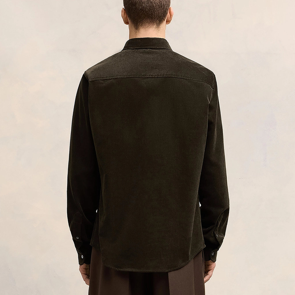 AMI Paris Cotton-Corduroy Classic Fit Shirt - S